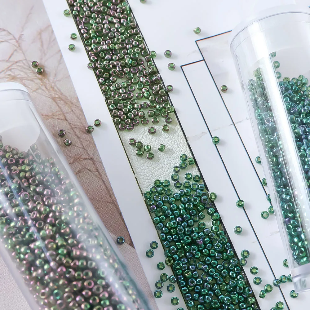 Imported TOHO1.5mm electroplated transparent series round bead jewelry accessories 10g from Japan for various DIY productions