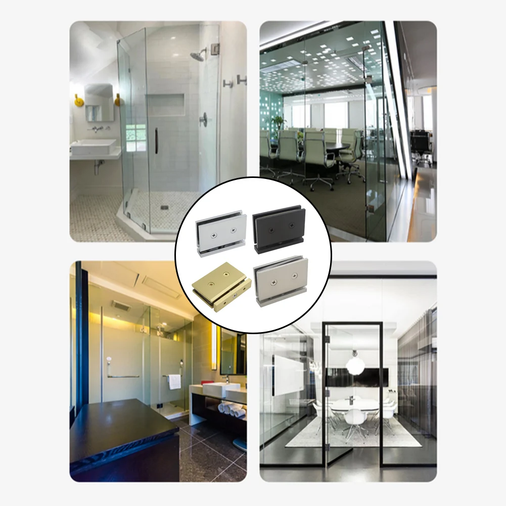 

Brass Glass Bracket for Shower Doors 360 Degree Wall Mount for 8 12mm Glass Thickness Perfect for Bathroom Renovations