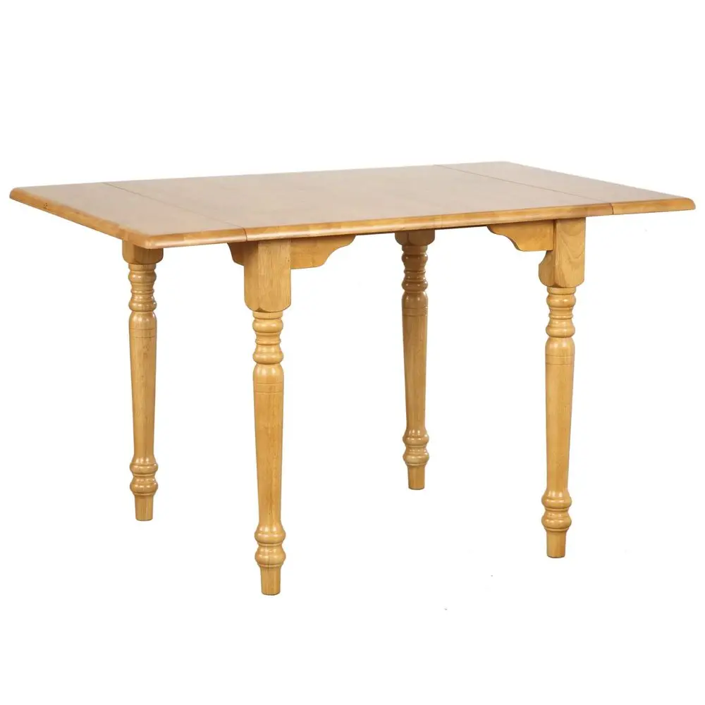 Selections 4860 Rectangular Extendable Butterfly Leaf Light Oak Wood Seats 4, 6 Dining Table, 2 Size Expanding Small to Large P