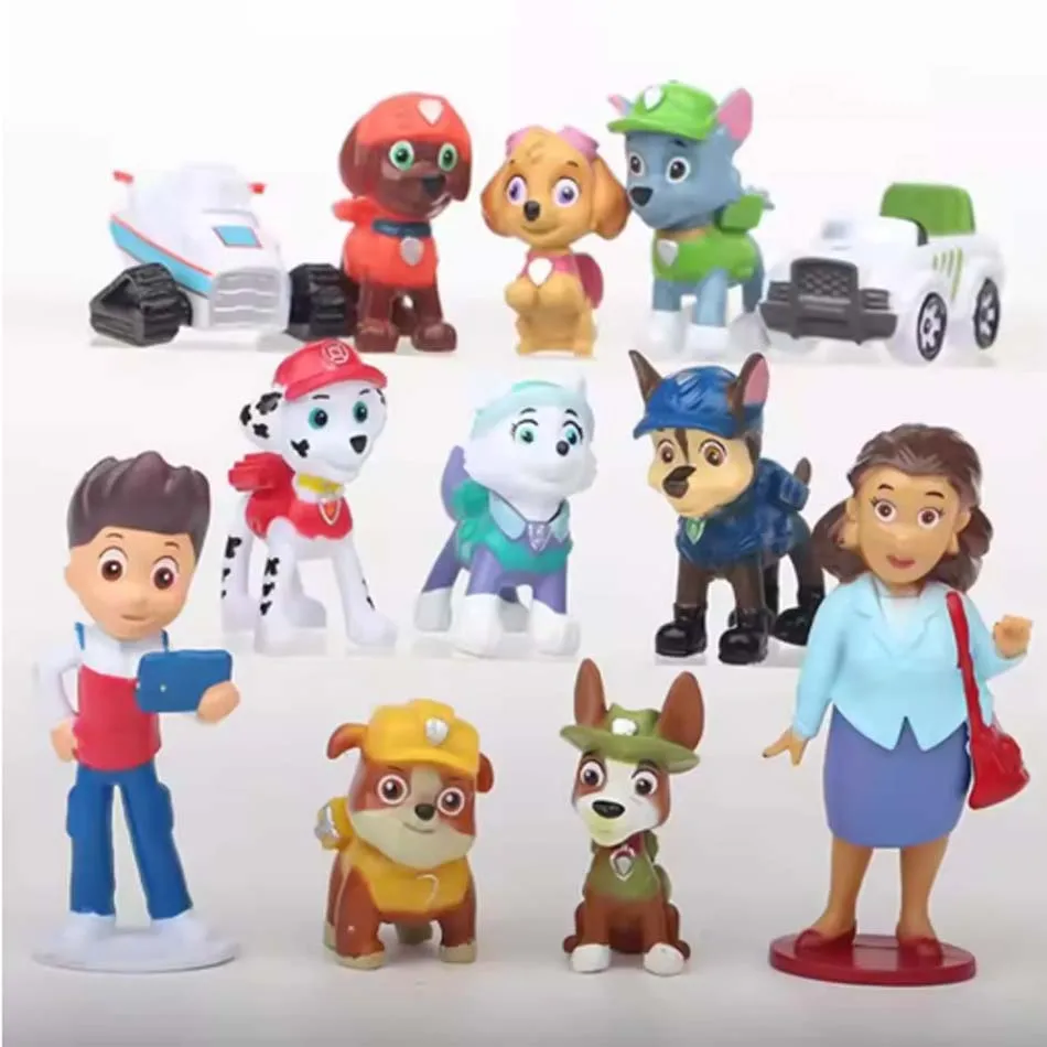 New pretty  12Pcs/Set Rescue Team Figurines – Complete Set of Chase Marshall Skye Rubble & Tracker Desk Decor & Birthday Gifts,