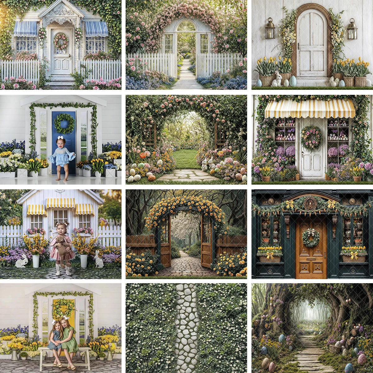 

Пасхальный фиолетовый весенний путь фоны для детей и взрослых, фотография для детей, детская фотосессия, пасхальные яйца, фон для входа в сад