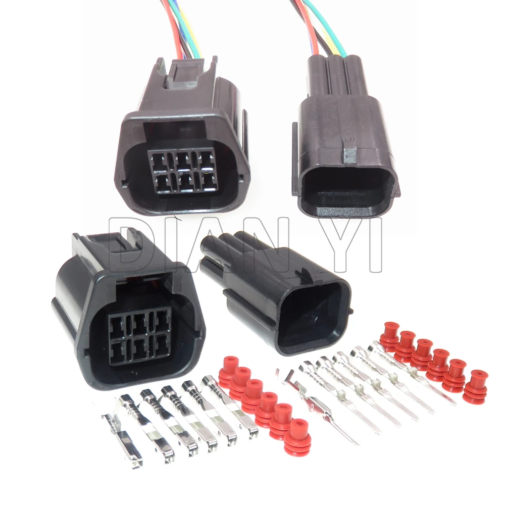 

1 Set 6 Way Starter Car Taillight Electric Cable Socket For Ford Auto Plastic Housing Connectors 7283-9332-30 7182-9331-30