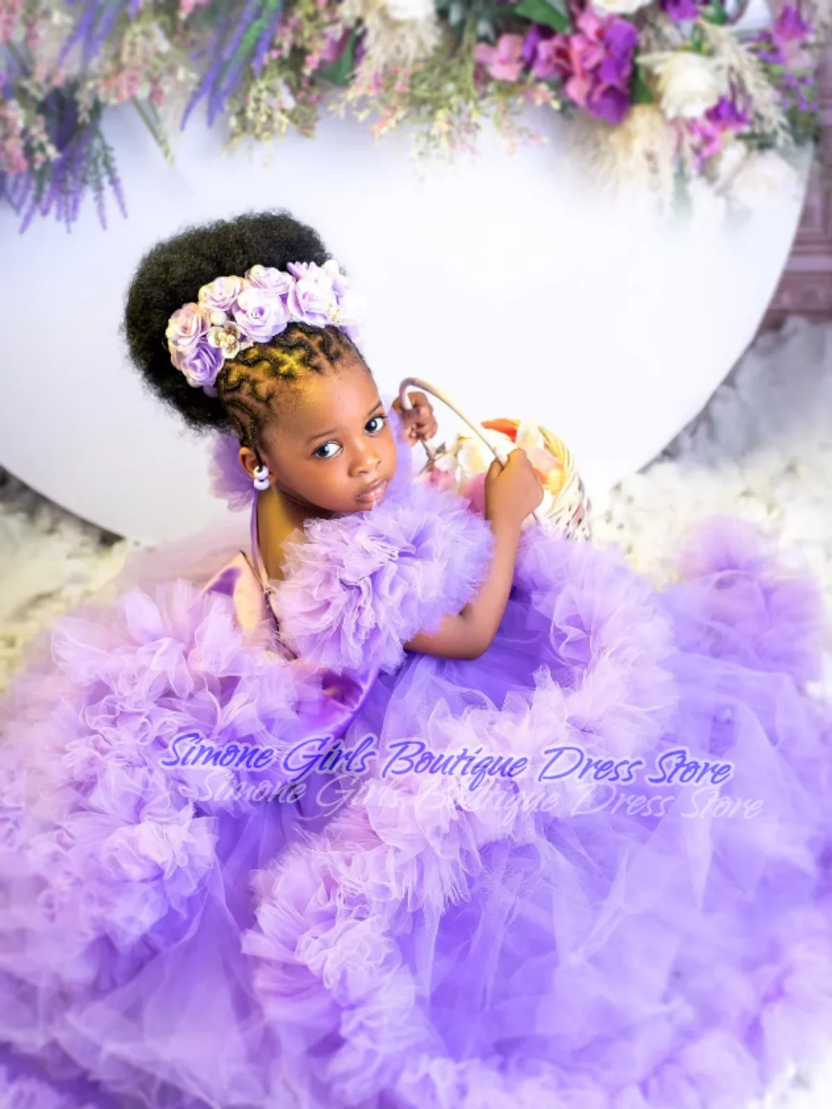 Rüschen rückenfreie Spitze Blumenmädchen Kleid elegante Kinder Party tragen Mädchen Kleid kleine Prinzessin Kleid Geburtstagsfeier