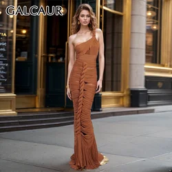 GALCAUR Sexy Club Hollow Out Two Piece Women Diagonal Collar Sleeveless Tops High Waist Bodycon Skirt Slimming Set Female Autumn