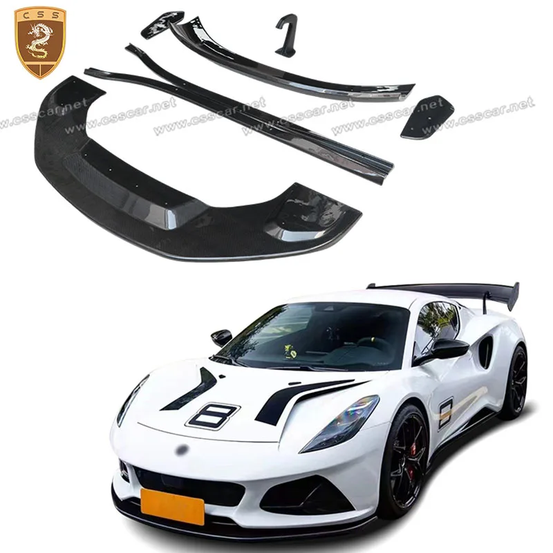 

Car Wide Front Bumper Lip Splitter Guard For Lotus Emira Upgrade GT4 Style High Wing Spolier Side Skirt Extension Splitter