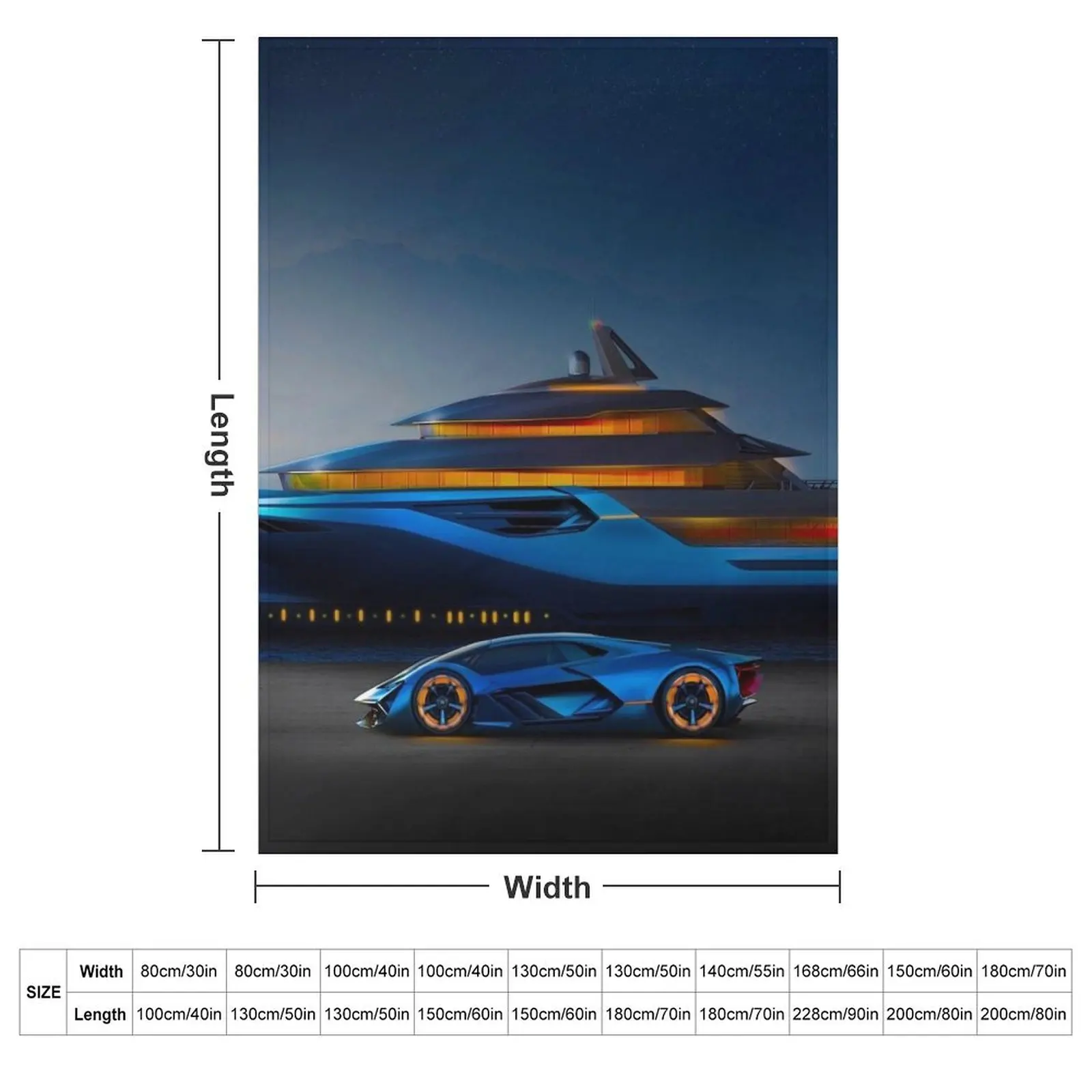 Lamborghini Terzo Millennio Throw Blanket Summer Beddings anime Blankets