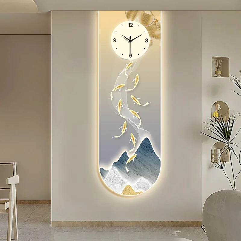 Style Silent Wall Clock Luxury Interior Design Luxury Living Room Clock Wall Kitchen Horizontally Horloges Murales Home Decor