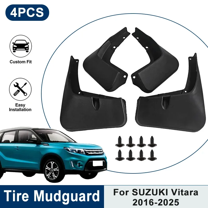 

Waterproof Anti-Splash Car Mudguards 4PCS For SUZUKI Vitara 2016-2025 Fender Mud Flaps Auto Exterior Protection Accessories