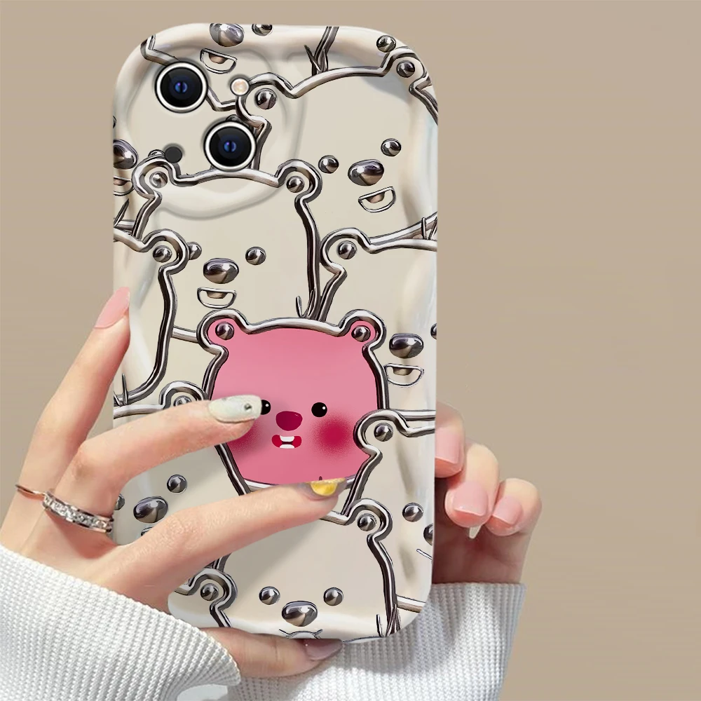 Cartoon Loopy Korea Hot Doll 3D Wave Case For iPhone 15 14 13 12 11 Pro Max Mini X XR XSMAX 8 7 6S Plus Soft Silicone Cover