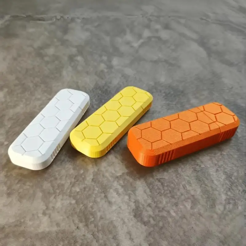 Sliding Open Pill Box Portable Mini 3D Printed Honeycomb Shape Medicine Container For Daily Outdoor Carrying Use〔San〕