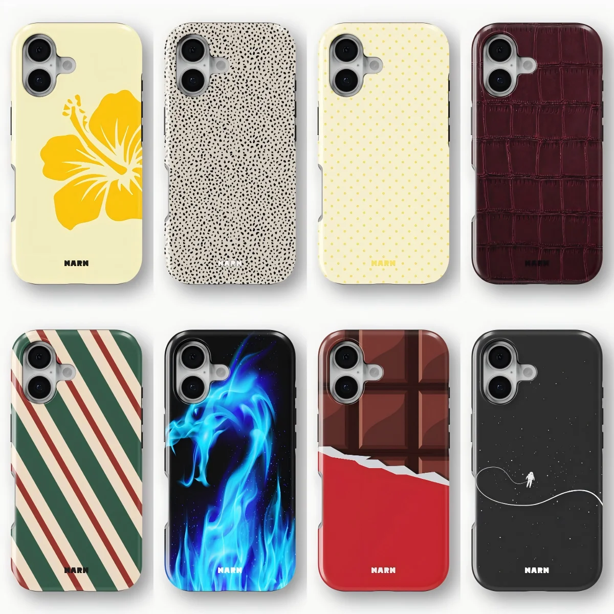 NARNS Creative Sweet Chocolate Phone Case for Samsung Galaxy S20 S23 S24 S25 S26 FE Plus Ultra Edge 4G5G Double-layer Back Cover