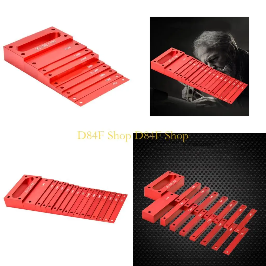 D84F Metric Setup Block Accurate Aluminum Height Measuring For Woodworking Tasks
