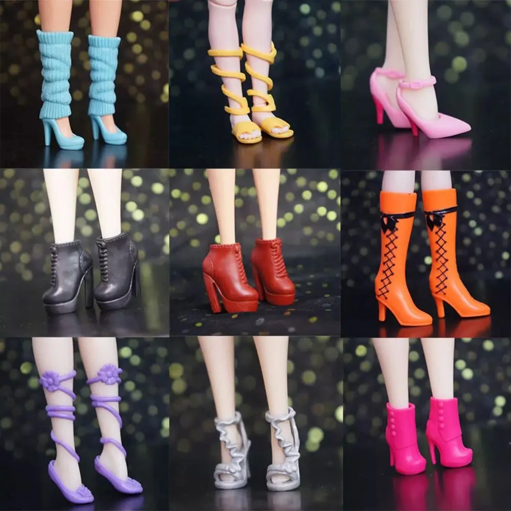 Fashion 30cm Doll Shoes New 2.2~2.4cm Length Foot Plastic Doll Colorful Shoes Female Doll Boots Doll Accessories