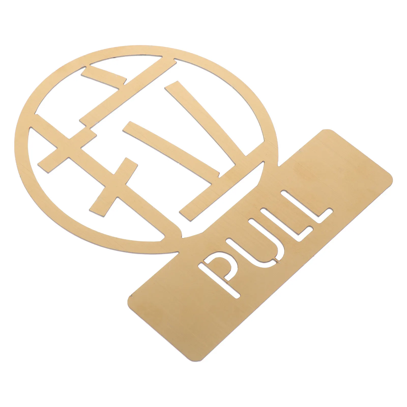 1Pcs Premium Stainless Steel Door Push-and-Pull Sign Warm Guiding Identification Plate for Store Shop Company Home Public Area