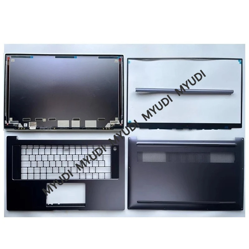 New Replacement Housings for Huawei Matebook D16 2021 HVY-WAP9 Rear Lid Front Bezel Hinges Topcase Touchpad Bottom Shell