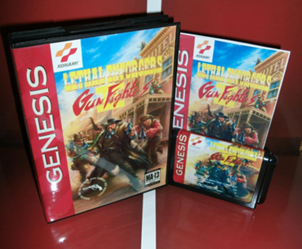 Hot Sale Lethal Enforcers 2 - Gunfighters With US Box And Manual Book 16Bit MD Game Card For Sega MegaDrive Genesis Consoles