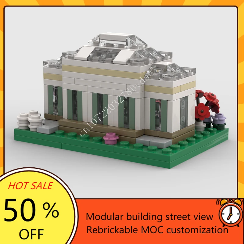 215PCS mini modulaire Botanische Tuinen Modulaire MOC Creatieve street view Model Bouwstenen DIY Onderwijs Assemblage Model Geschenken