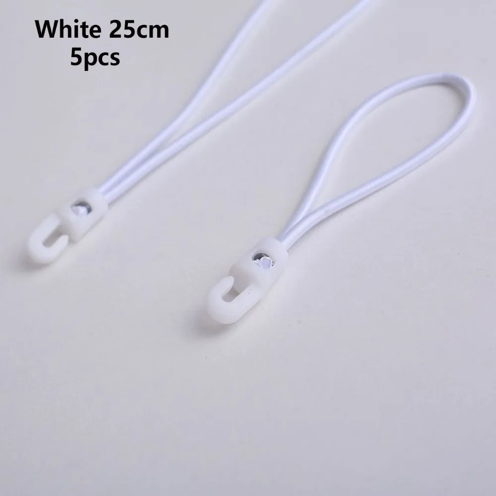5pcs Diameter 4mm Elastic Luggage Rope Mini Multi Functional Luggage Elastic Rope 10/15/25cm 4 Colors Camping Car Tether
