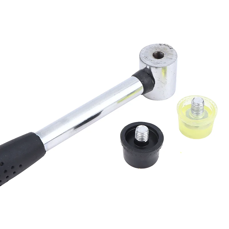 1 Pair Of Double Face Tap Rubber Hammer Head 25mm 30mm 35mm 40mm 45mm Yellow Black Hammer Replacement Striking Head