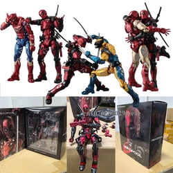 24-hour Shipping New Sentinel Fighting Armor Iron Man Wolverine Spiderman Deadpool Loki Action Figures Exclusive Model Toy Gifts