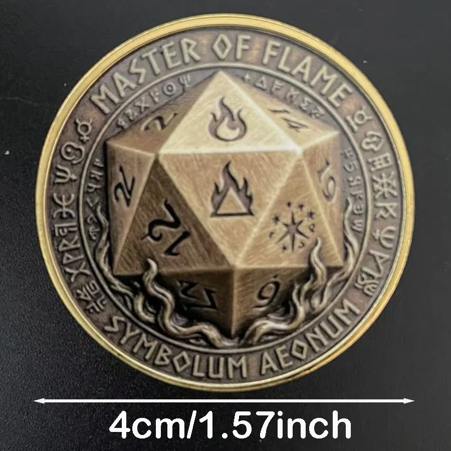 European Dragon Master of Flame Symbolum Souvenir Coin Collection Home Deocr Gift