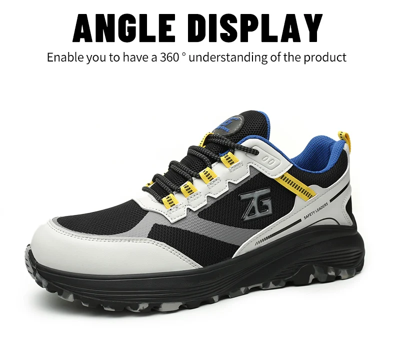 High-quality Work Sneakers For Men Safety Shoes European Standards Protective Shoes Puncture-Proof Steel Toe Shoes Work Boots