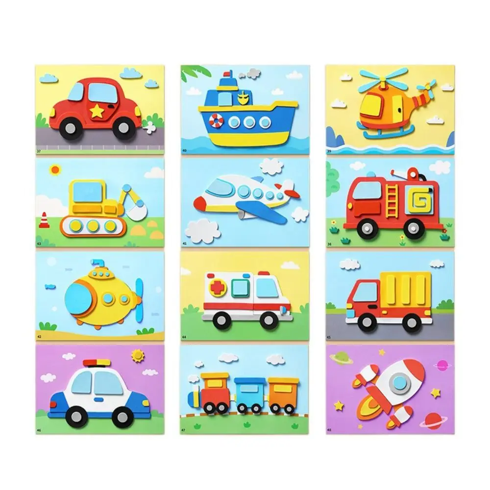 EVA Cartoon 3D DIY Sticker Making Material Stereoscopic Montessori Art Craft Art Learning Puzzle Educational Sticker