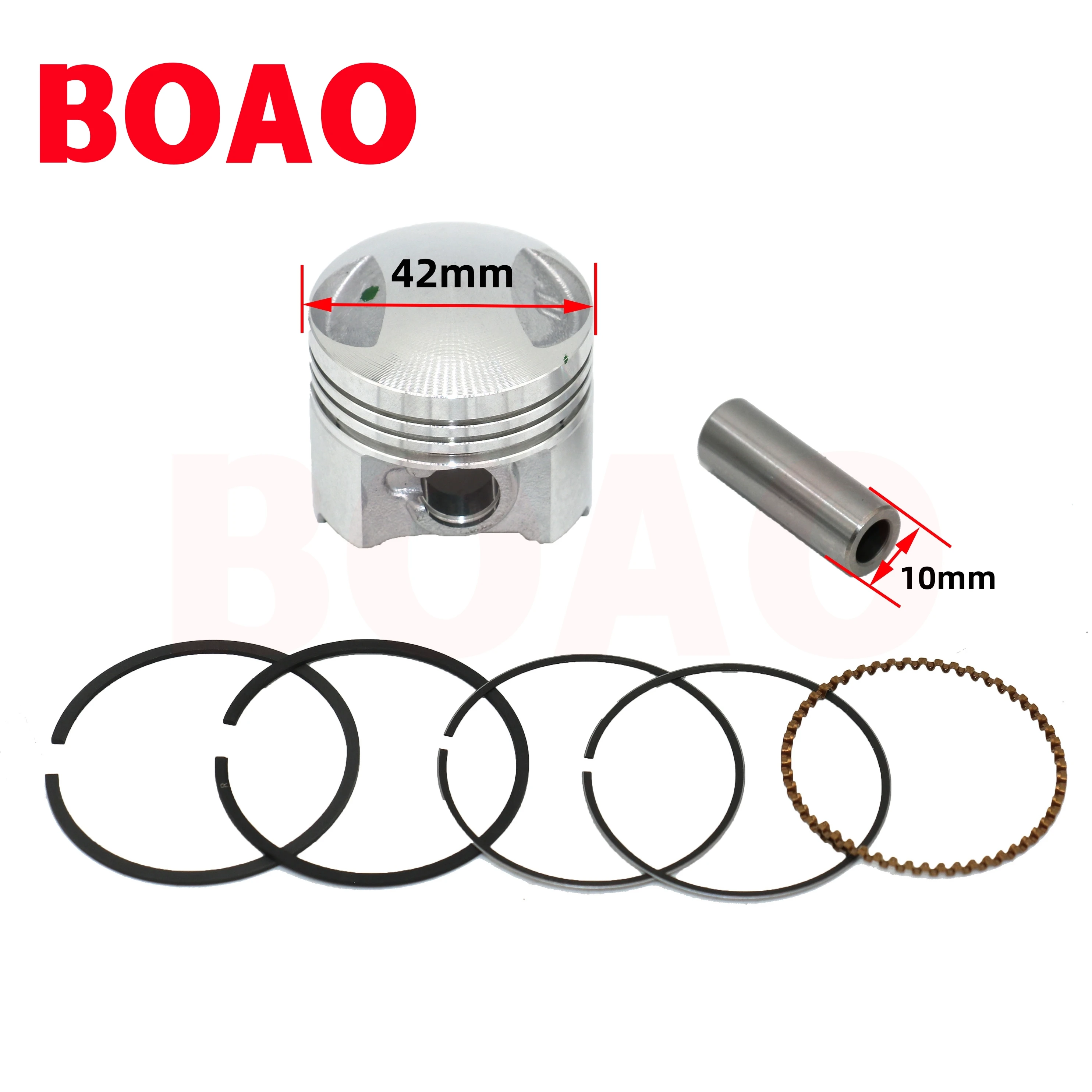 Motorcycle cylinder engine piston kit with 42mm cylinder diameter suitable for SYM Mio 50 Fiddle 2 Jet 4 Allo Cello 50cc Awa XS1