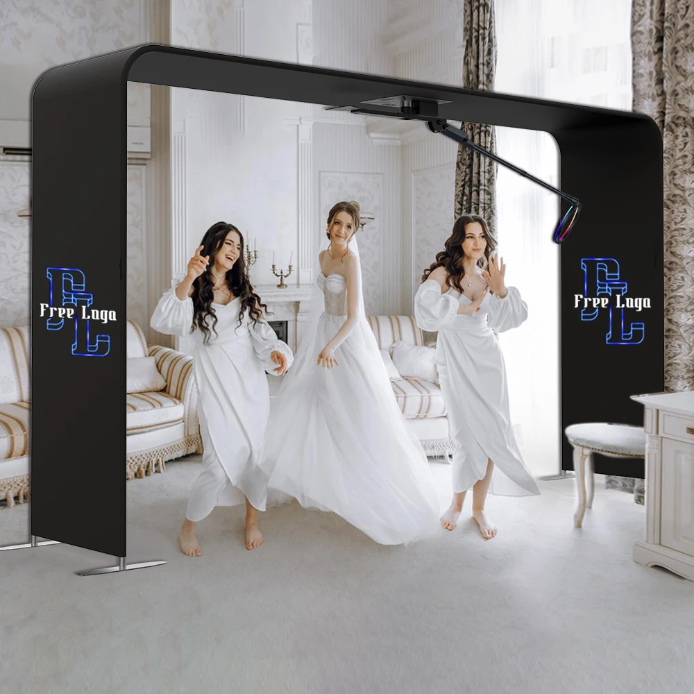 Overhead 360 Photo Booths Rotating Machine for 7-10 People Party event rental Automatic Spinner Truss Selfie Video Booth