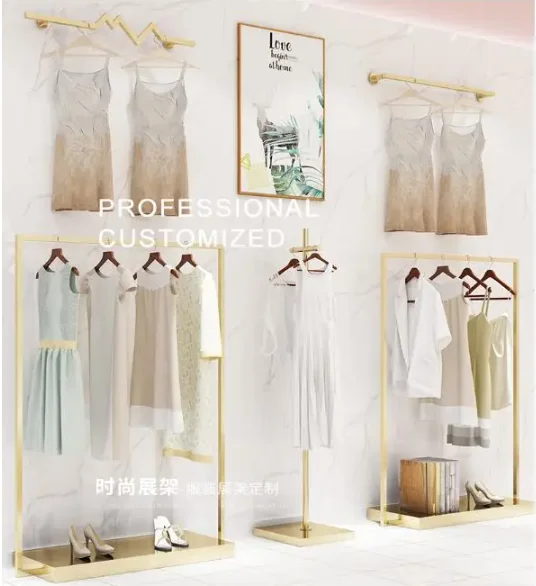 

Floor type display rack of clothing store display rack of women's clothing store