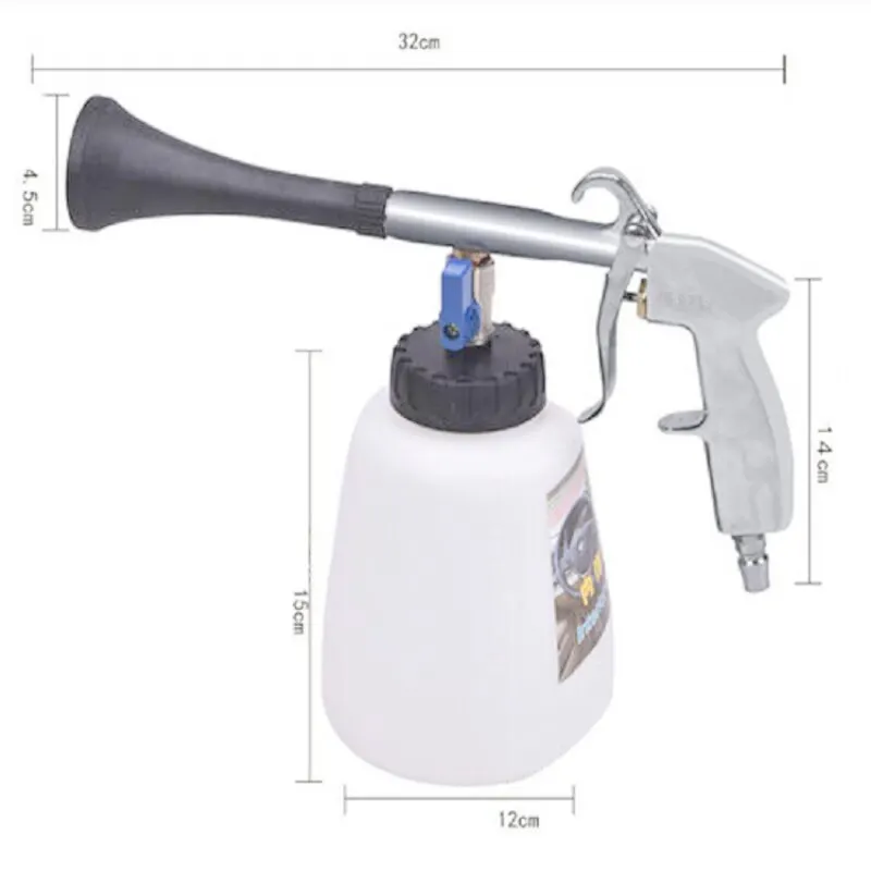 Car Interior Cleaning Gun Portable Dust Blowing Machine Hign Wind Speed Tornado Finger Pull Air Blowing Gun With Brush