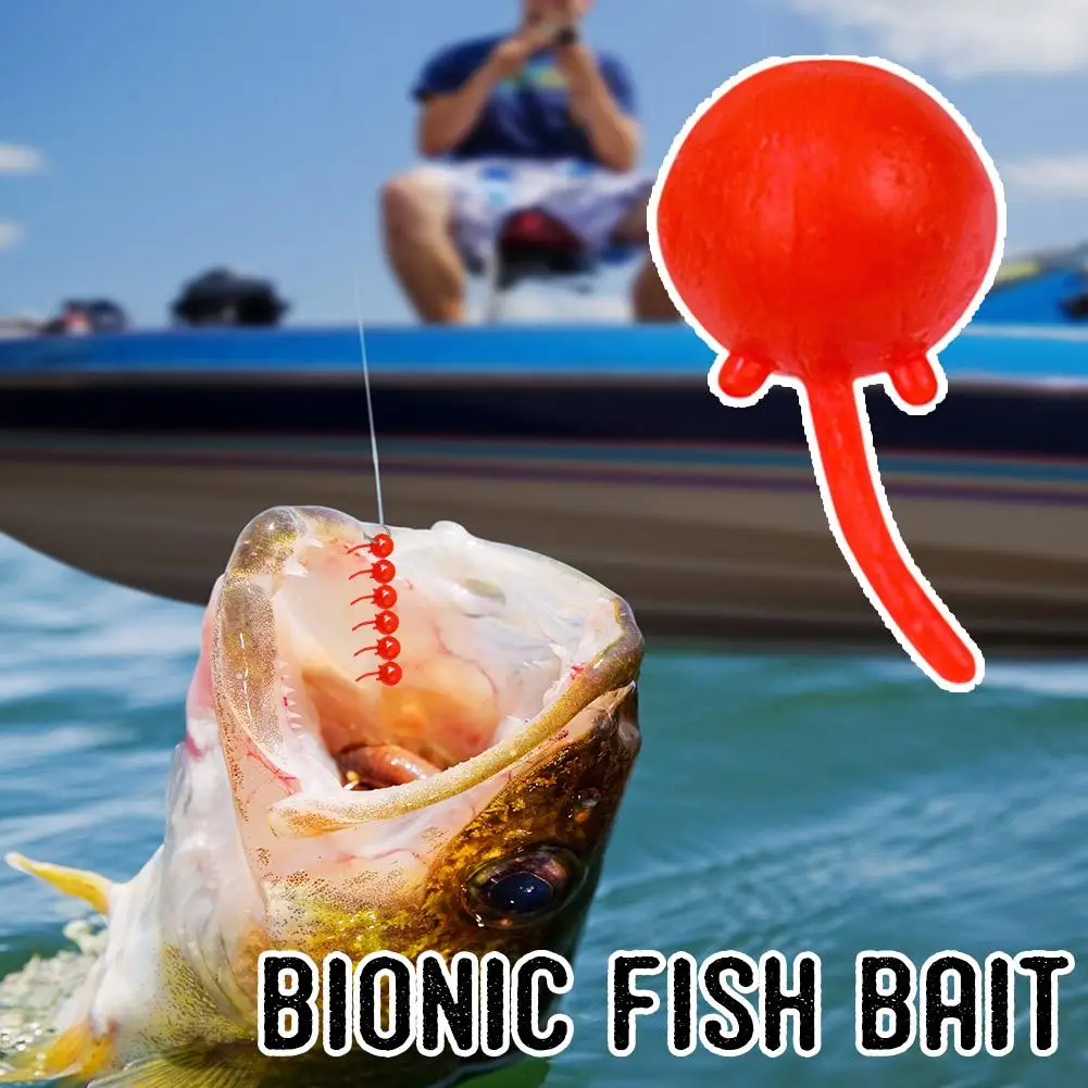 50/500pcs Dynamic Teasing Soft Bead Bait Silicone Bait Boxed Fishing Anti-bottom Floating Action Lures