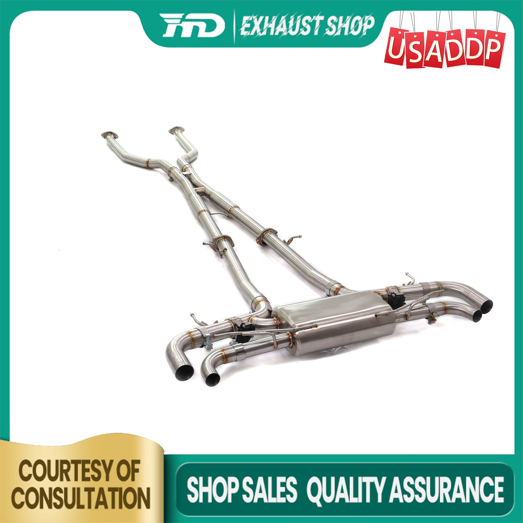 

HMD Catback для Lexus LC500h 3,5 л Электронные клапаны Глушитель повышенной мощности SS304 Выхлопная система Длительный срок службы