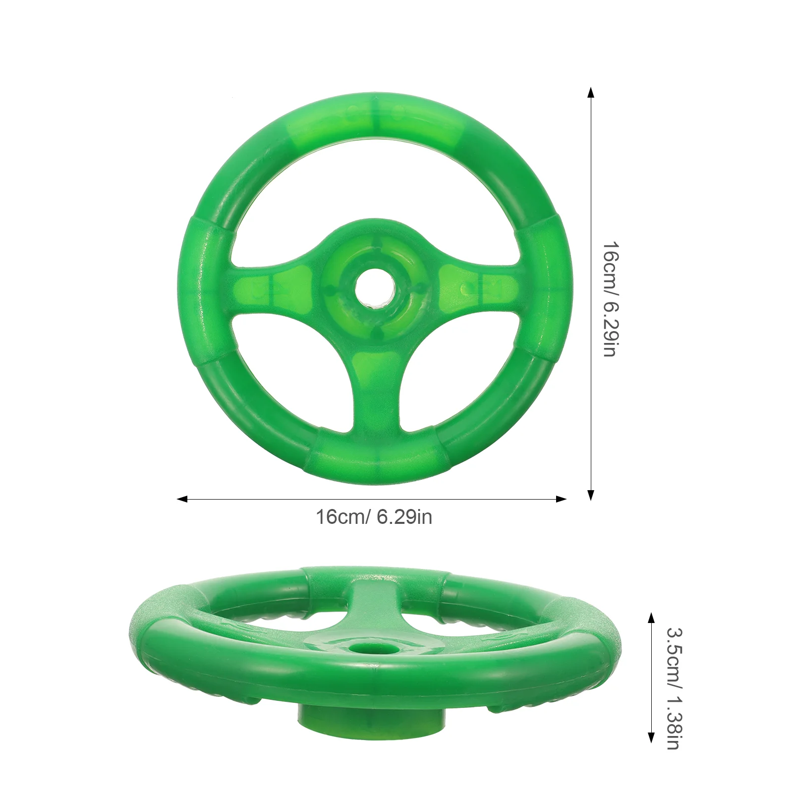 Outdoor Steering Wheel Toy Car Accessory Green Metal Playset Educational Swing Disc Playground Swing Wheel