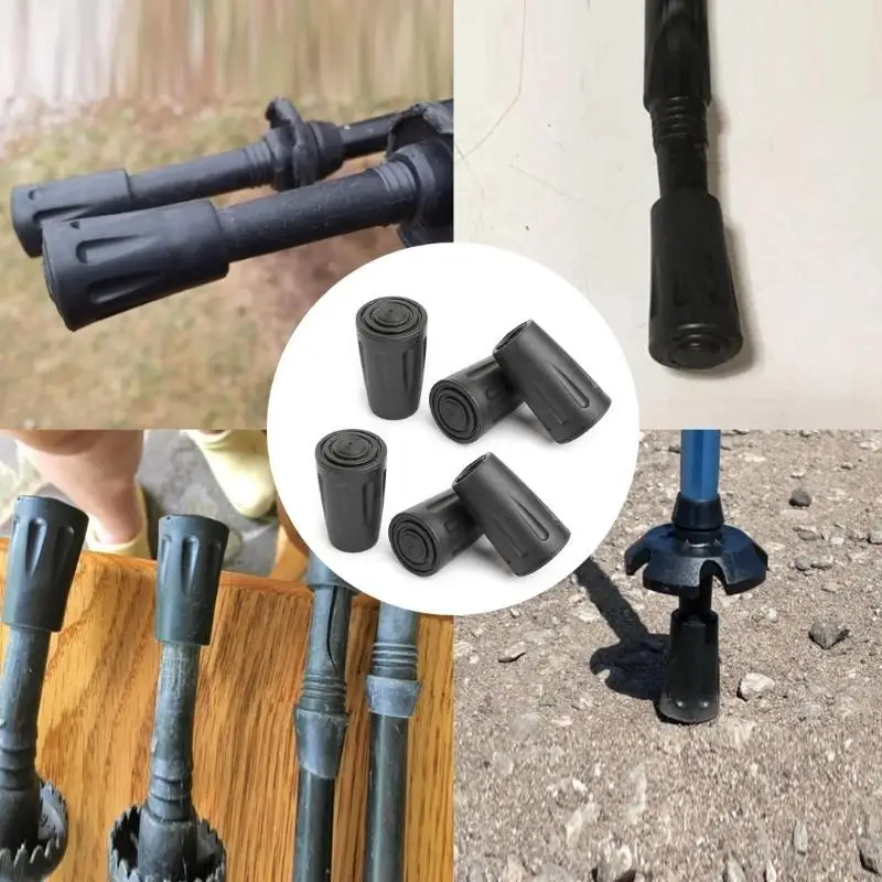 Walking Tip Pad End Rubber Caps Walking Cane Replaceable Tip Caps Hikings Protectors Cover AntiSkid Tip