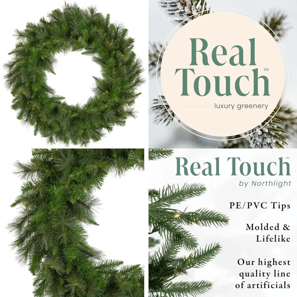 

36-Inch Unlit Mixed Artificial Canyon Pine Christmas Wreath - Premium Quality Holiday Decor