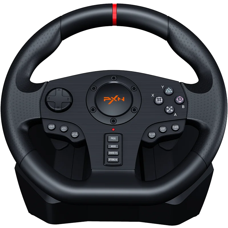 PXN-V900 900 degree Double Vibration Gaming Racing Steering Wheel for PC/PS3/PS4/Xbox one&series/Switch X-Input/D-Input