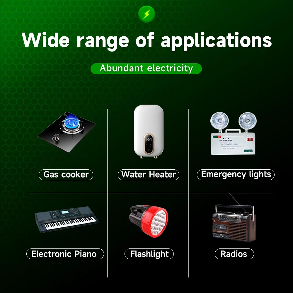 1.5V USB LR20 Battery Rechargeable R20 15000mWh D Size Type Batteries + Type-C Cable for Gas Appliances Liquefied Cooker Li-ion