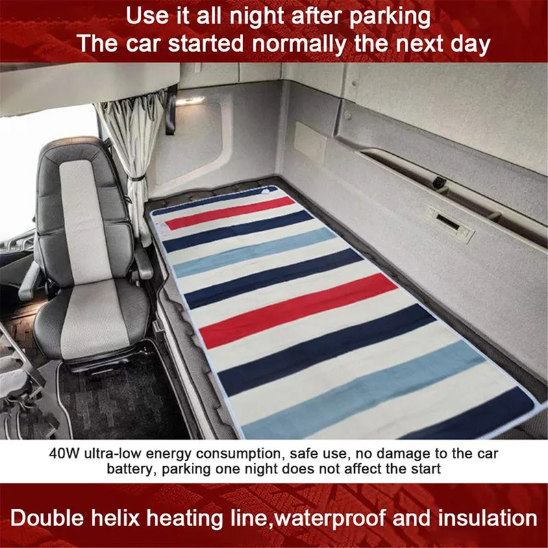 

12V/24V Car Electric Heated Blanket Grid Energy Saving Warm Autumn Winter Car Electric Blanket Heating For RV SUV Camper Truck