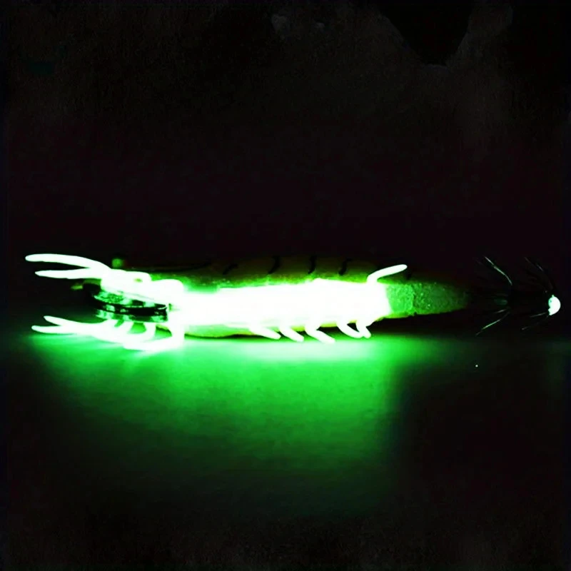 8 Stück/Set 12cm/27g Leuchtender Tintenfisch-Jig-Haken Garnelen-Köder Künstliche Angelzubehör Oktopus-Angelzubehör – Detail 3