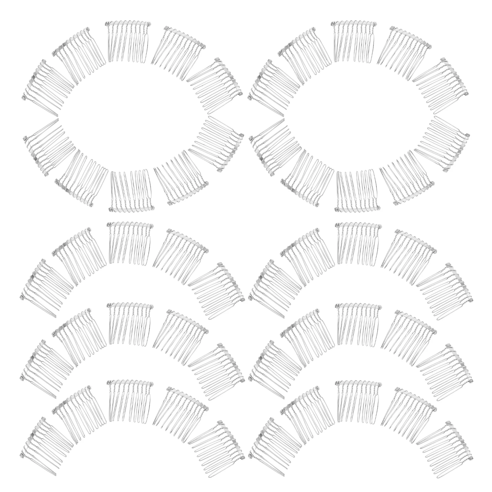 

50 Pcs Bridal Hair Accessories Comb Bride Crown Crystal for Women Iron Wire Miss Wedding Combs