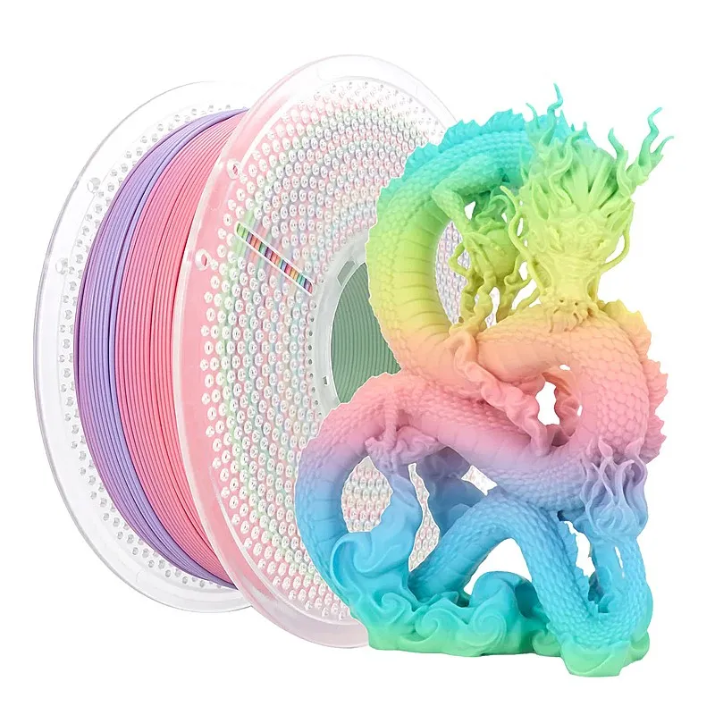 OEM/ODM 3d Filament 3d Printer Pla 1.75mm 1KG Plastic Rods 3D Printer Filament  PLA Macaron Pastel Gradient  Filament