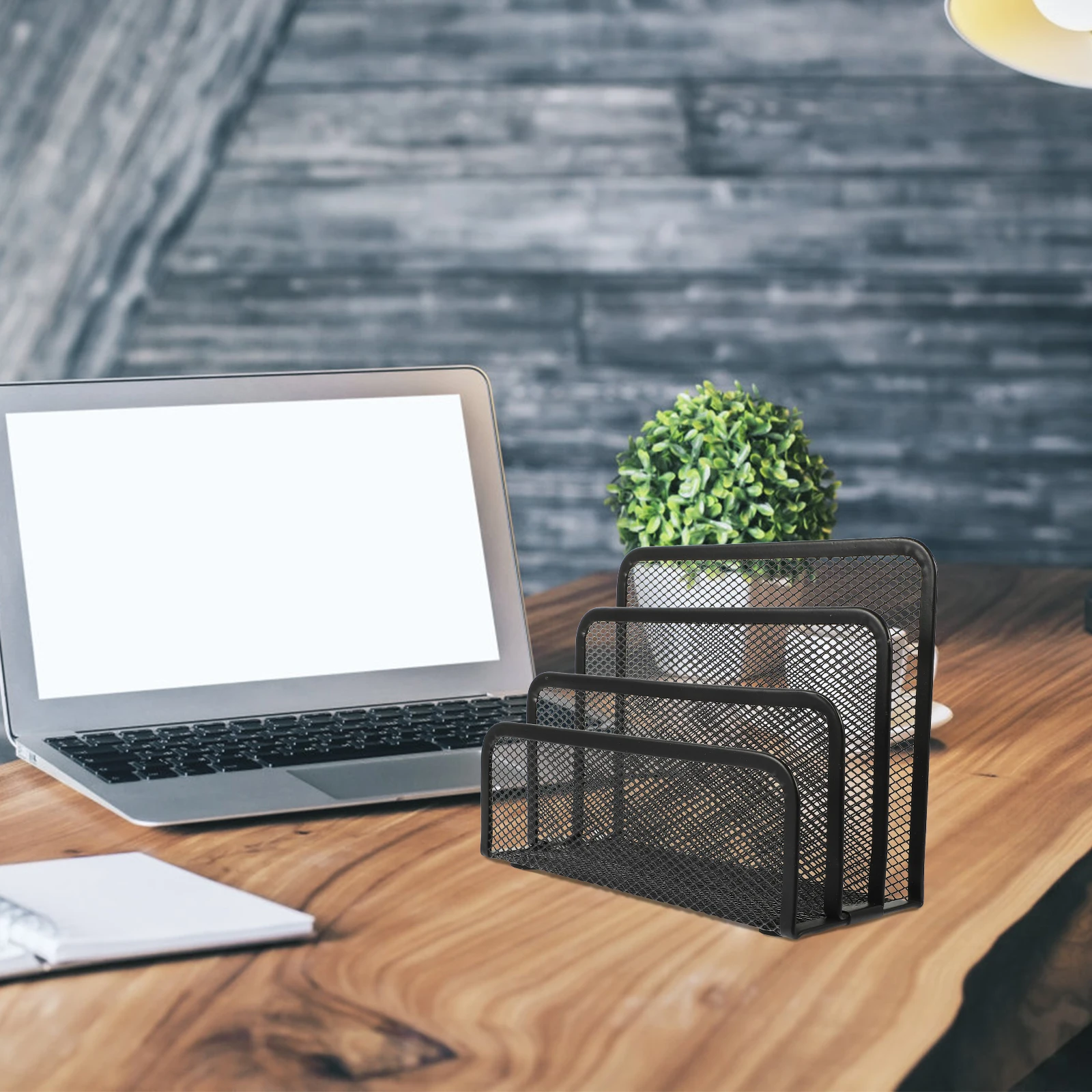 

2Pcs Iron File Organizer Rack Multi-Tier Desk Document Shelf for Papers Magazines Folders Household Office Storage Solution