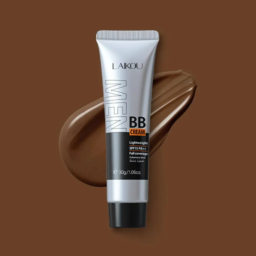 30g Men's Bb Cream Spf15 Pa++4-color Concealer Brightening Base Liquid Skin Cream Tone Waterproof Isolation Makeup N V6u6