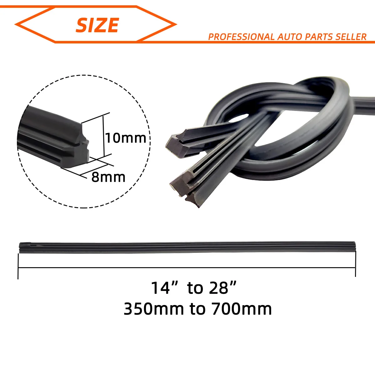Yitong 1PC Wiper Rubber Strip 14