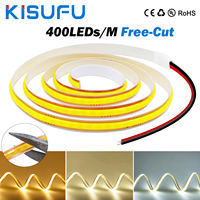 5MM 8MM PCB Cut Freely COB LED Strip Light DC12V 24V 400LEDs/M High Density Flexible Adhesive Linear Lights DIY Home Decor 1-20M