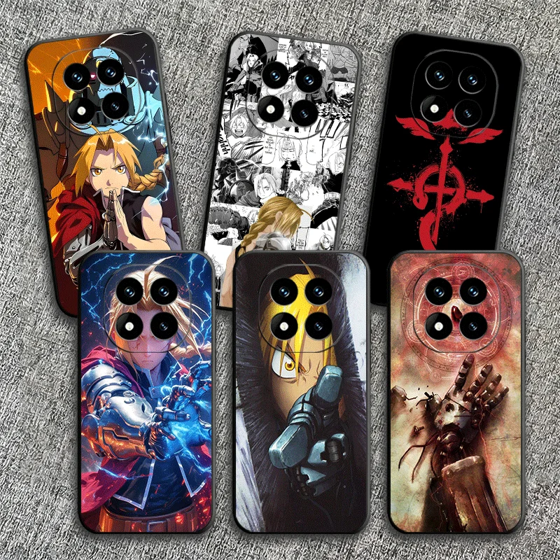 Capa de Telefone Macia F-Fullmetal A-Alchemist Anime para Xiaomi Redmi Note 12 13 14 15 Pro Plus 11 12S 11S 11T 10 4G Capa Traseira Preta