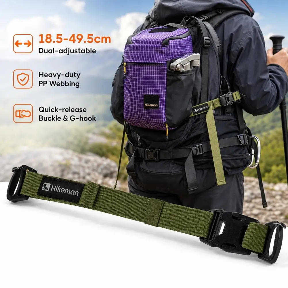 Outdoor Luggage Strap Camping And Travel Equipment Adjustable Plug-In-Buckle Fixed Packing Strap For Hiking And Travel