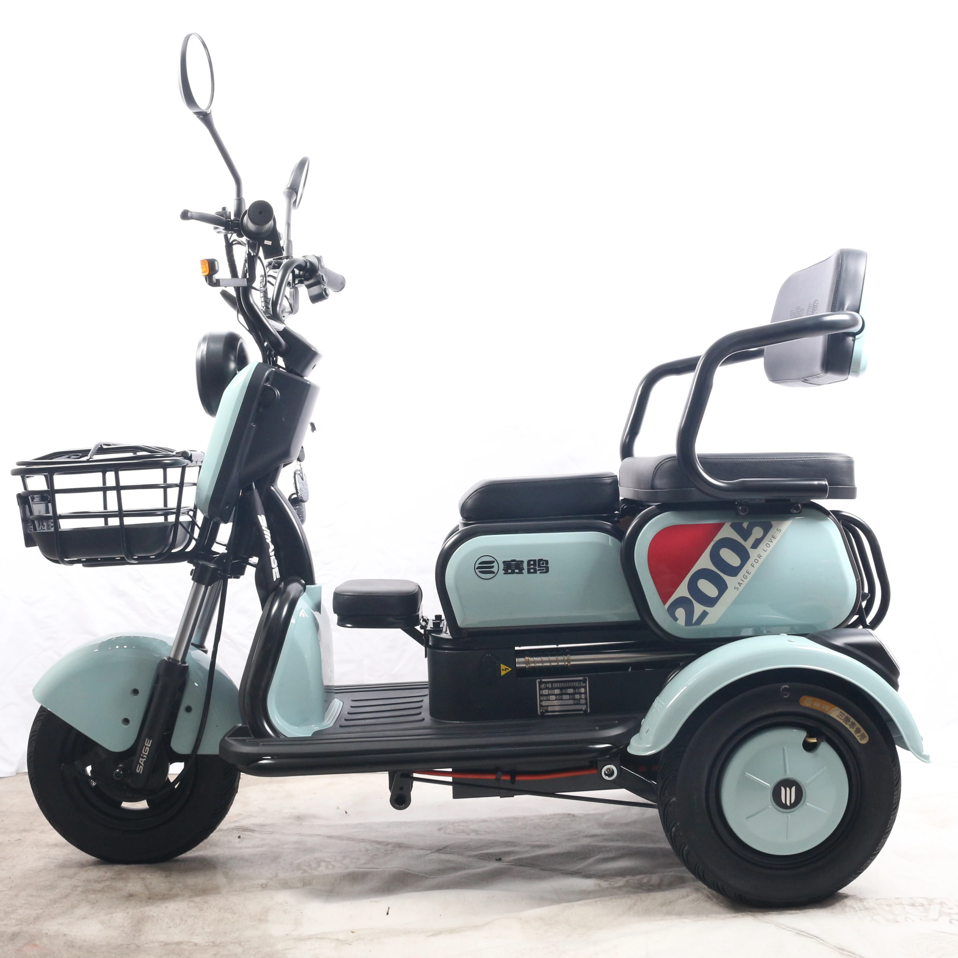 EEC New model A1 1400W powerful electric tricycle trike 3 wheel electric scooters for elderly women double seat