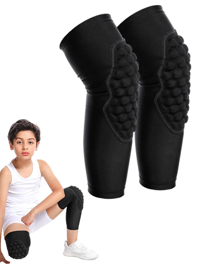 Genouillères élastiques anti-collision respirantes pour jeunes enfants, genouillères de sport pour le cyclisme, le basket-ball, le football, la planche à roulettes, 1 paire